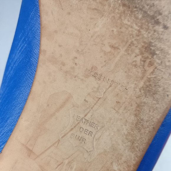 french sole fs/ny Jigsaw Ballet flats Limited Edition Cobalt Royal blue size 10 - Picture 7 of 9